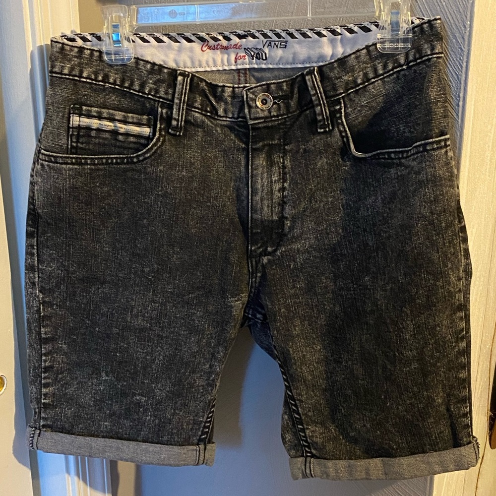 Vans denim stone wash jean shorts